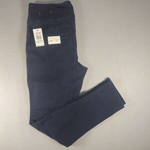 JAG Jeans Olive Skinny Women's 12 Dark Wash High Rise Pull On Jeans NWT